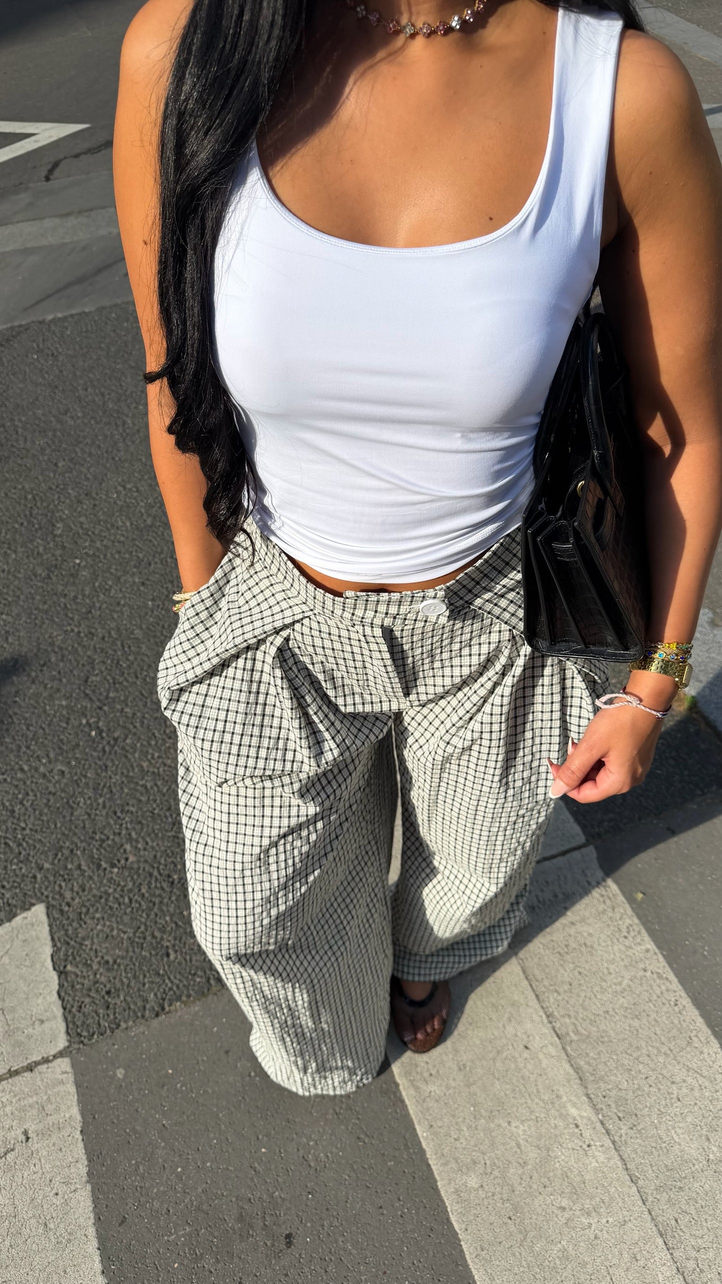 Ensemble pantalon coupe asymétrique