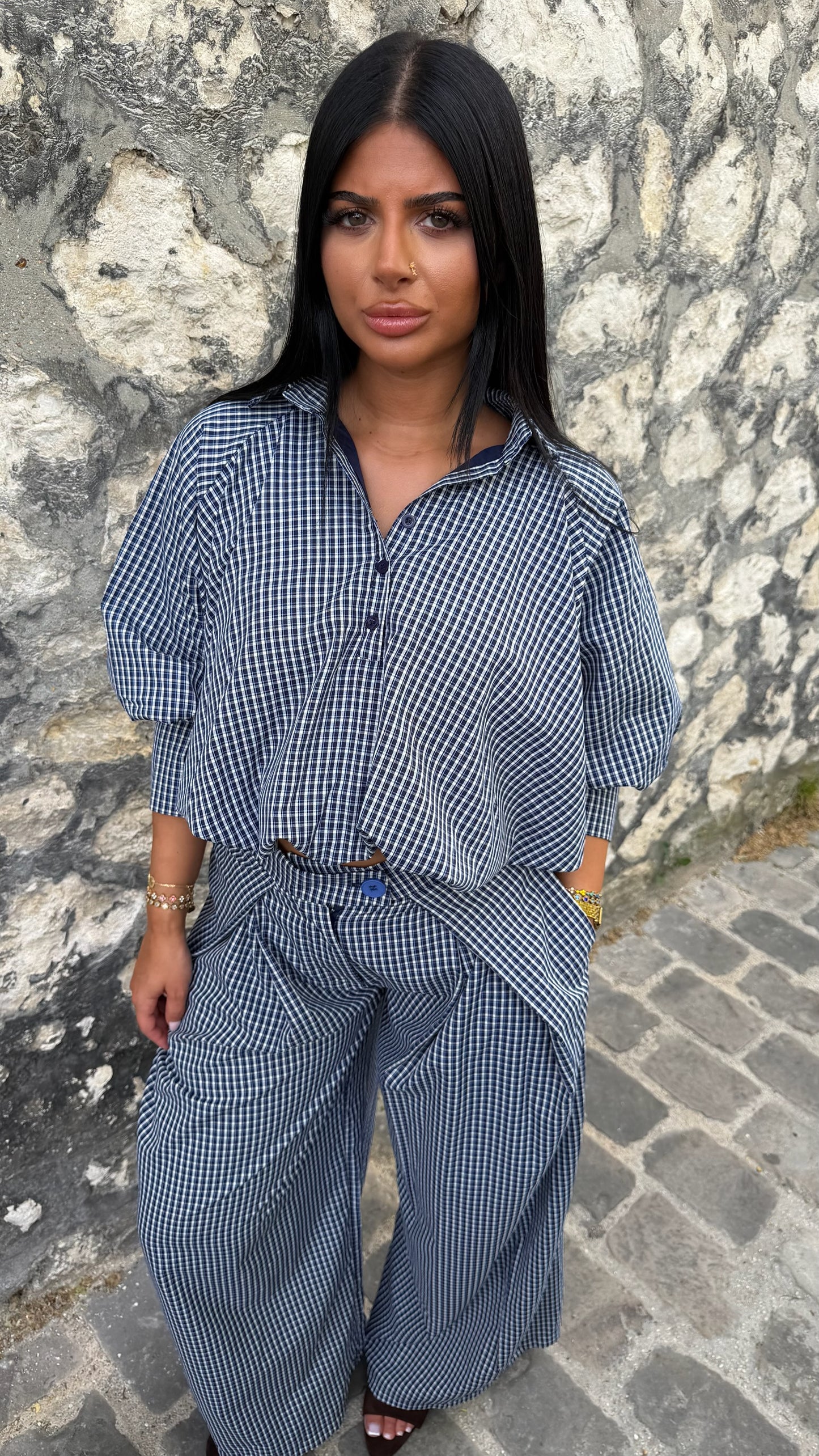 Ensemble pantalon coupe asymétrique