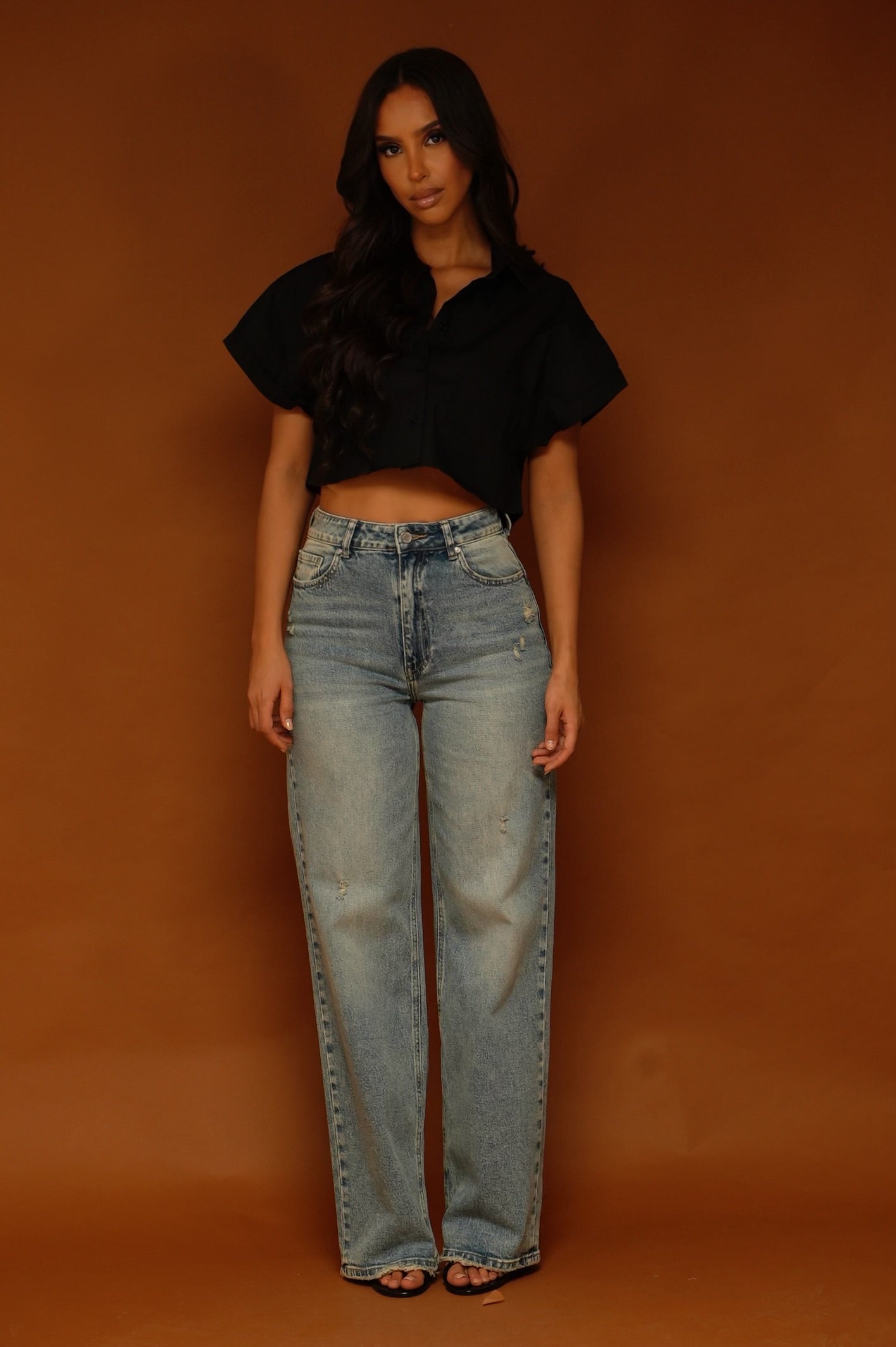 Chemise noir coupé