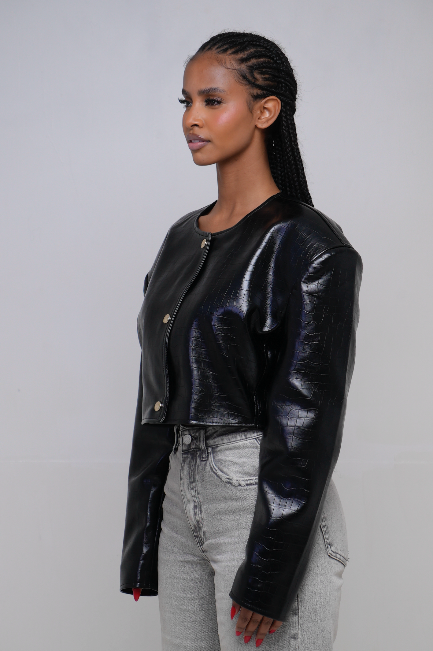 Veste courte similicuir