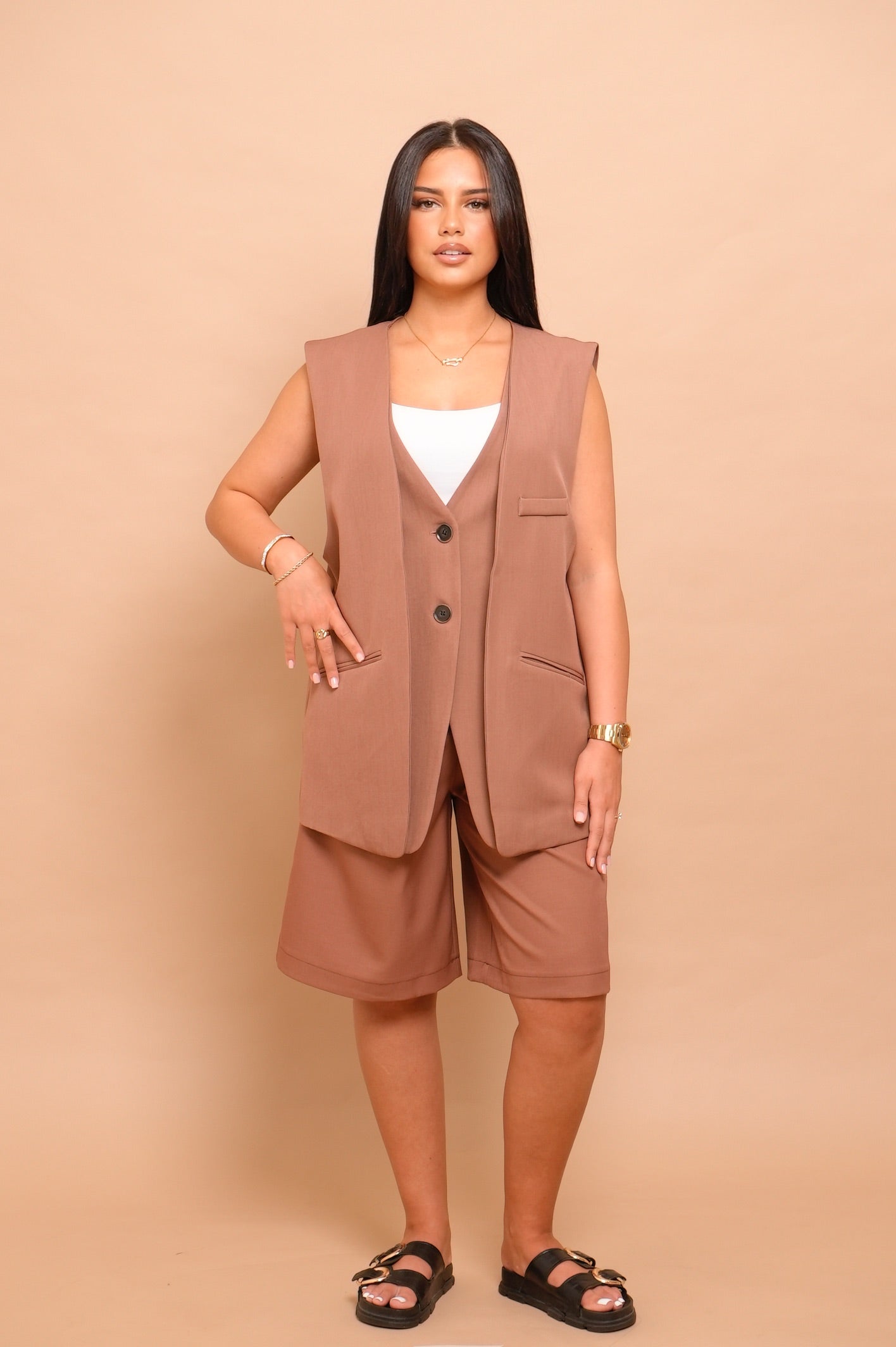 Blazer sans manche masculin