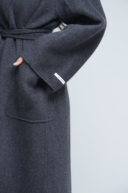 Manteau en laine fait main [ Gris]