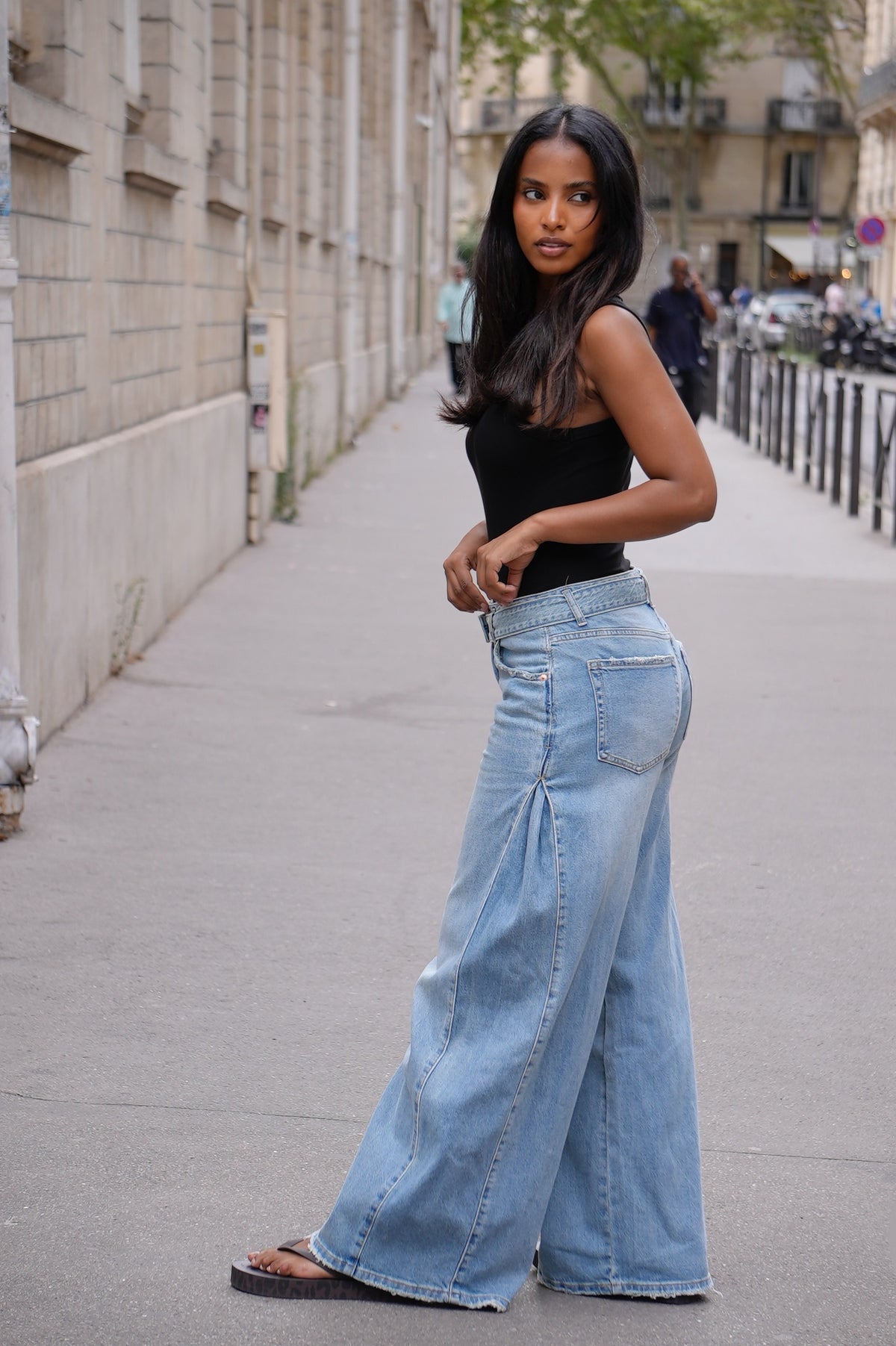Jean out side