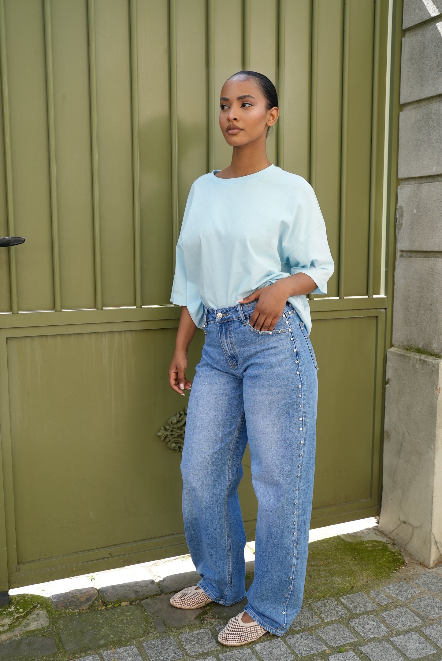 Jean wide leg/Ballon à clou