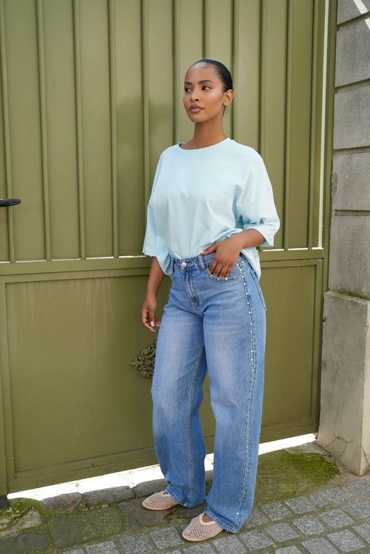 Jean wide leg/Ballon à clou