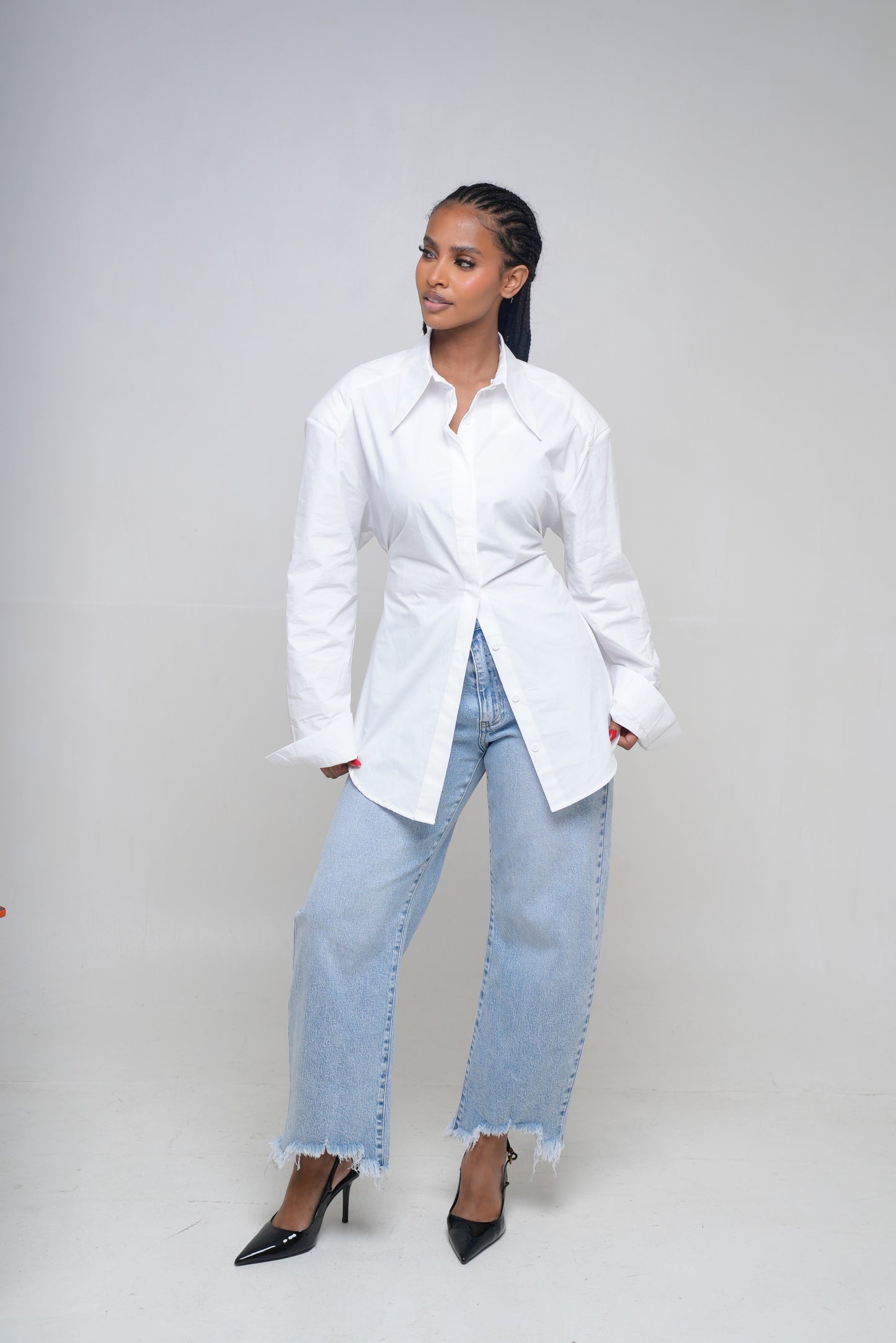 Chemise épaulette [Blanc]