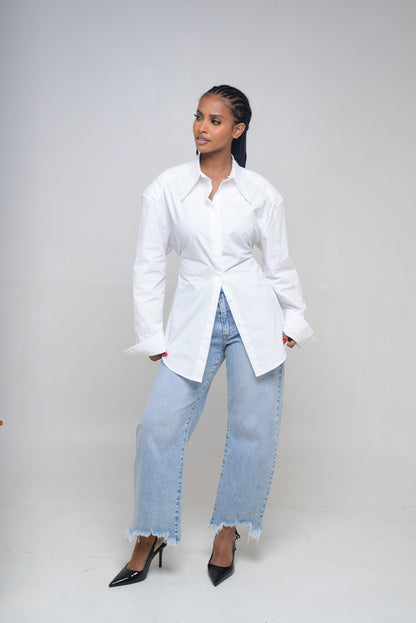 Chemise épaulette [Blanc]