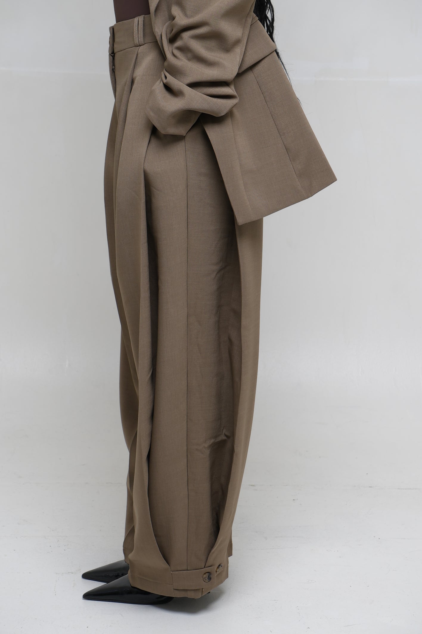 Pantalon effet [ Taupe]46