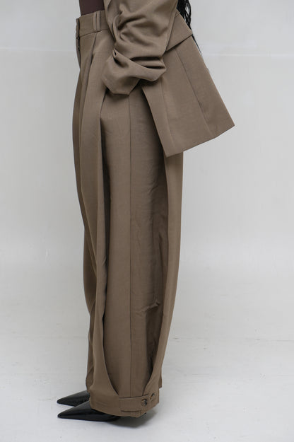 Pantalon effet [ Taupe]46
