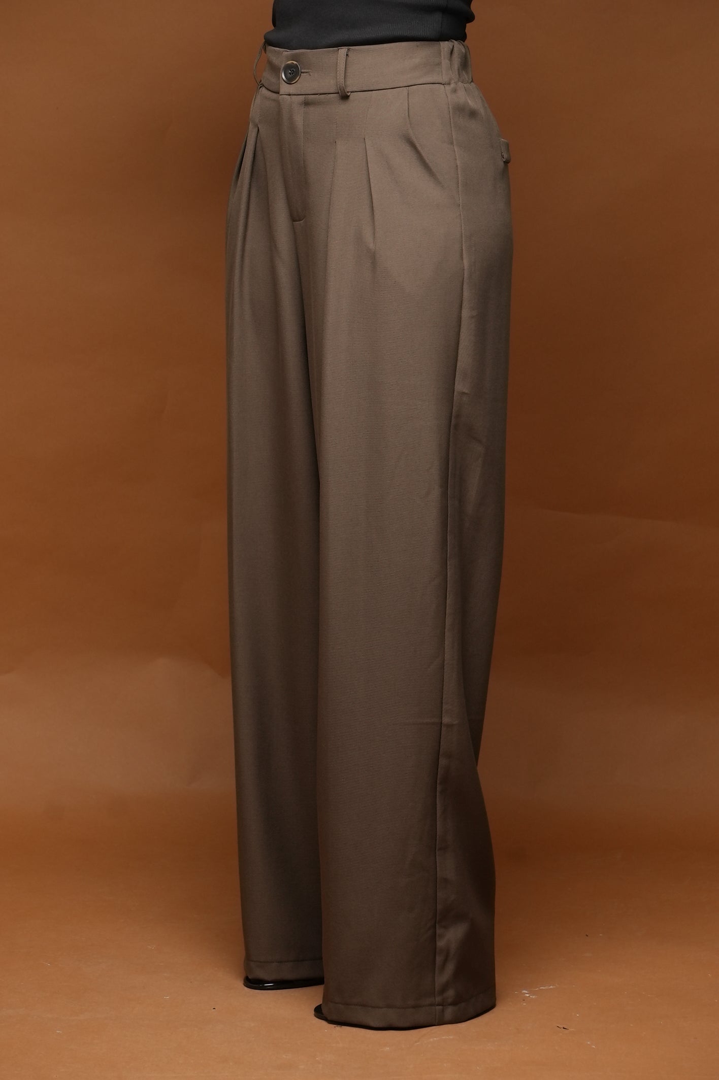 Pantalon tailleur [ Marron]