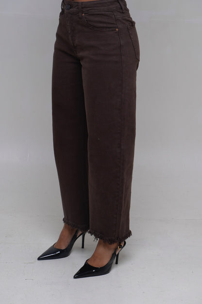 Jean effet déchiré [Marron]65-C
