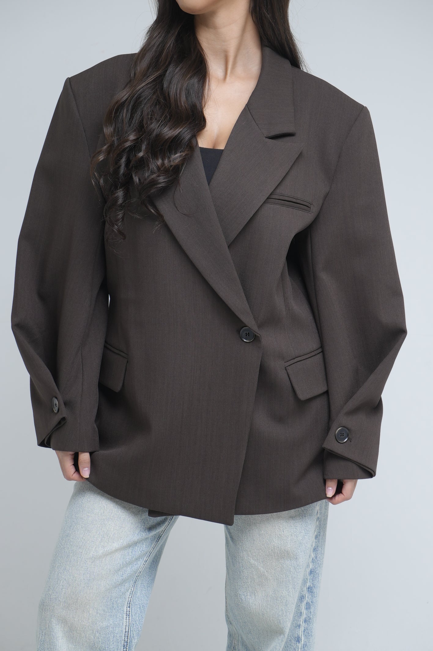 Blazer asymétrique [ Marron]233