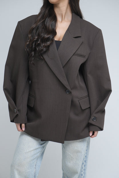 Blazer asymétrique [ Marron]233