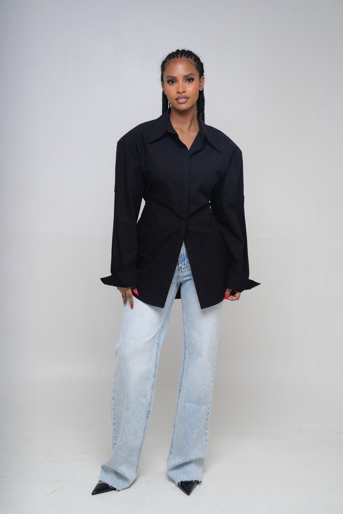 Chemise épaulette [Noir]09
