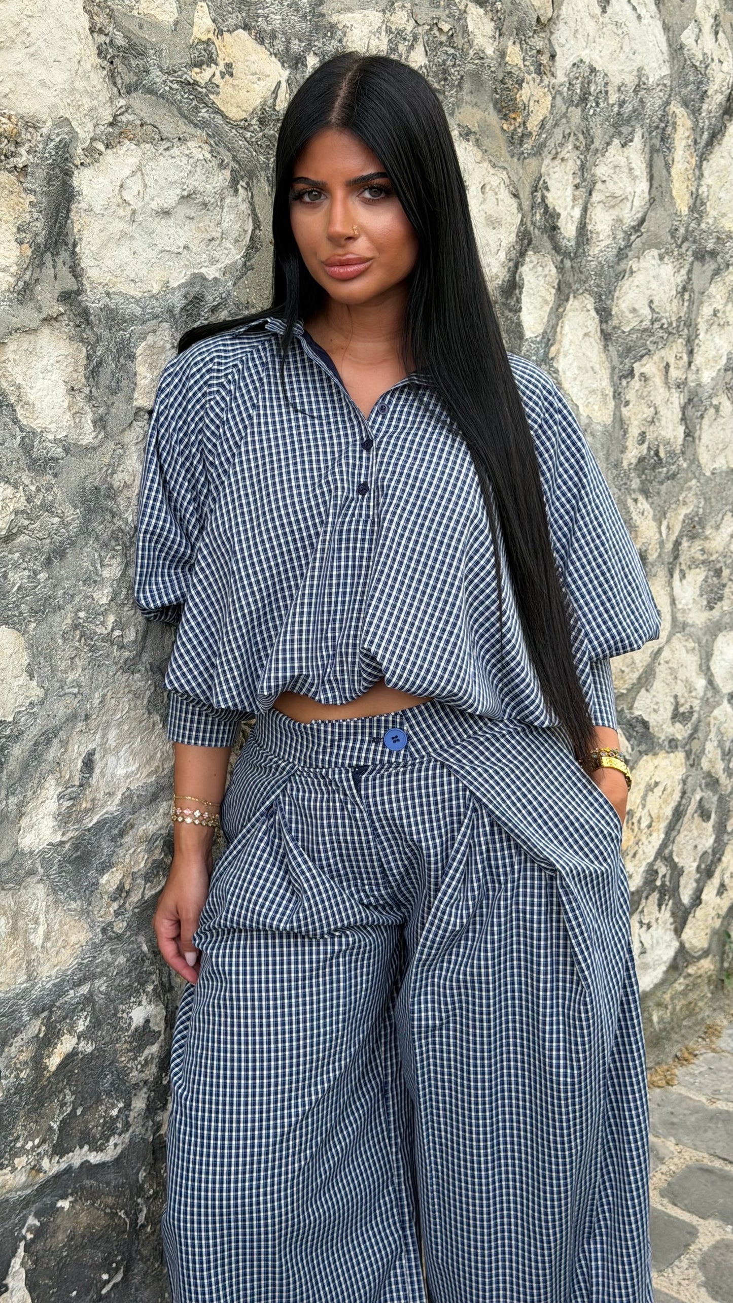Ensemble pantalon coupe asymétrique