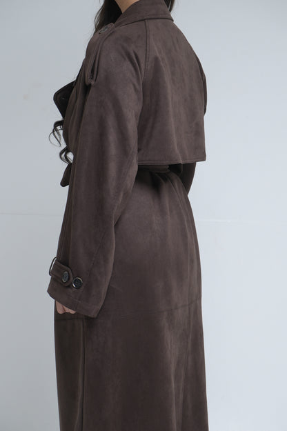 Trench suédine [ Marron]