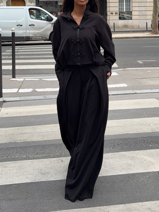 Pantalon asymétrique [ Noir]