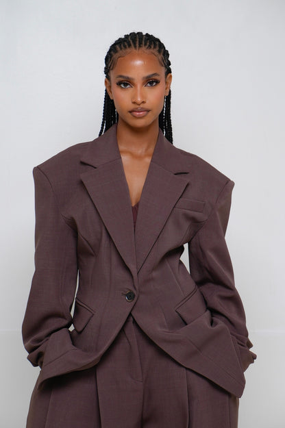 BLAZER Cintré [ Marron]47