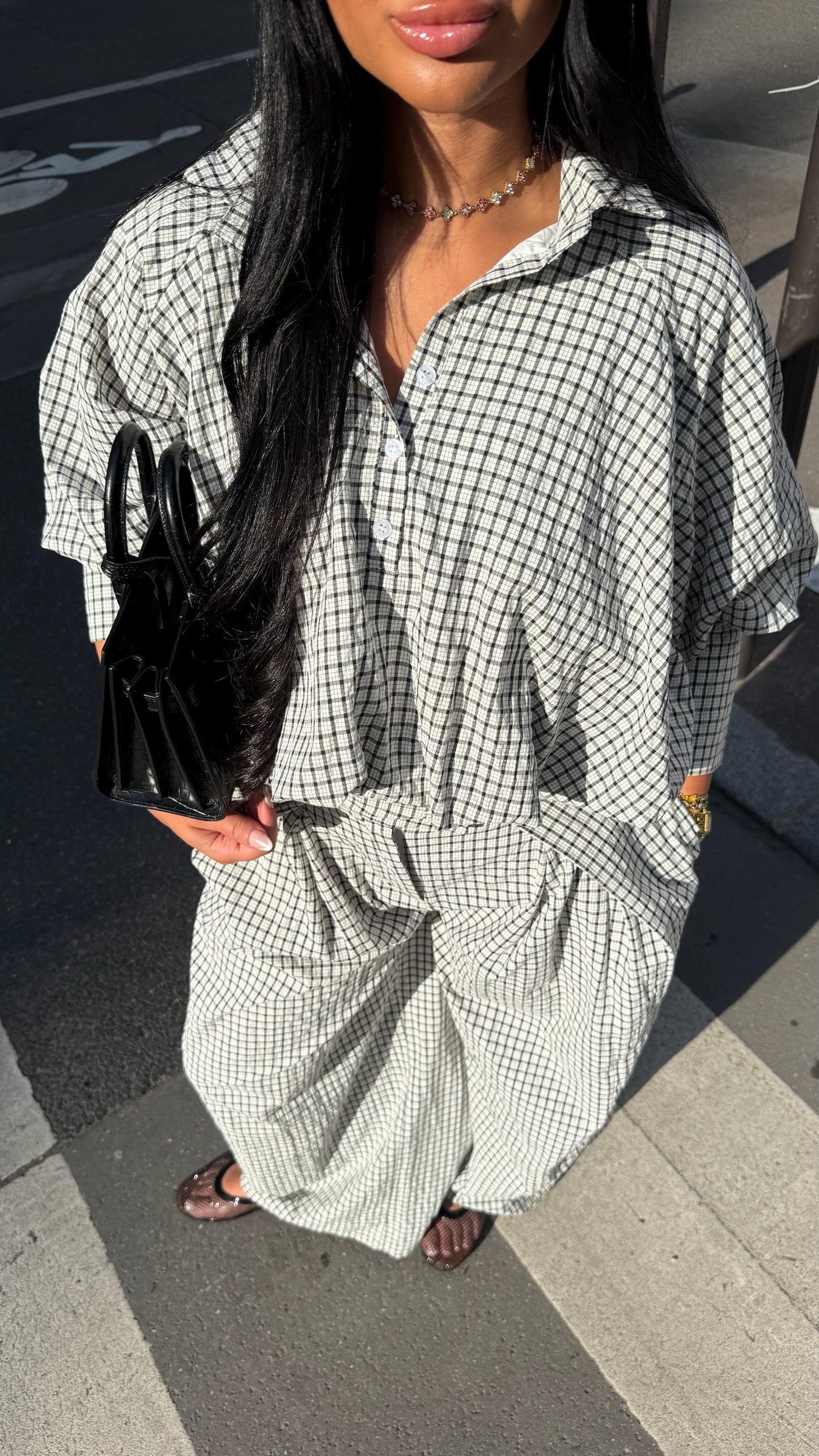 Ensemble pantalon coupe asymétrique