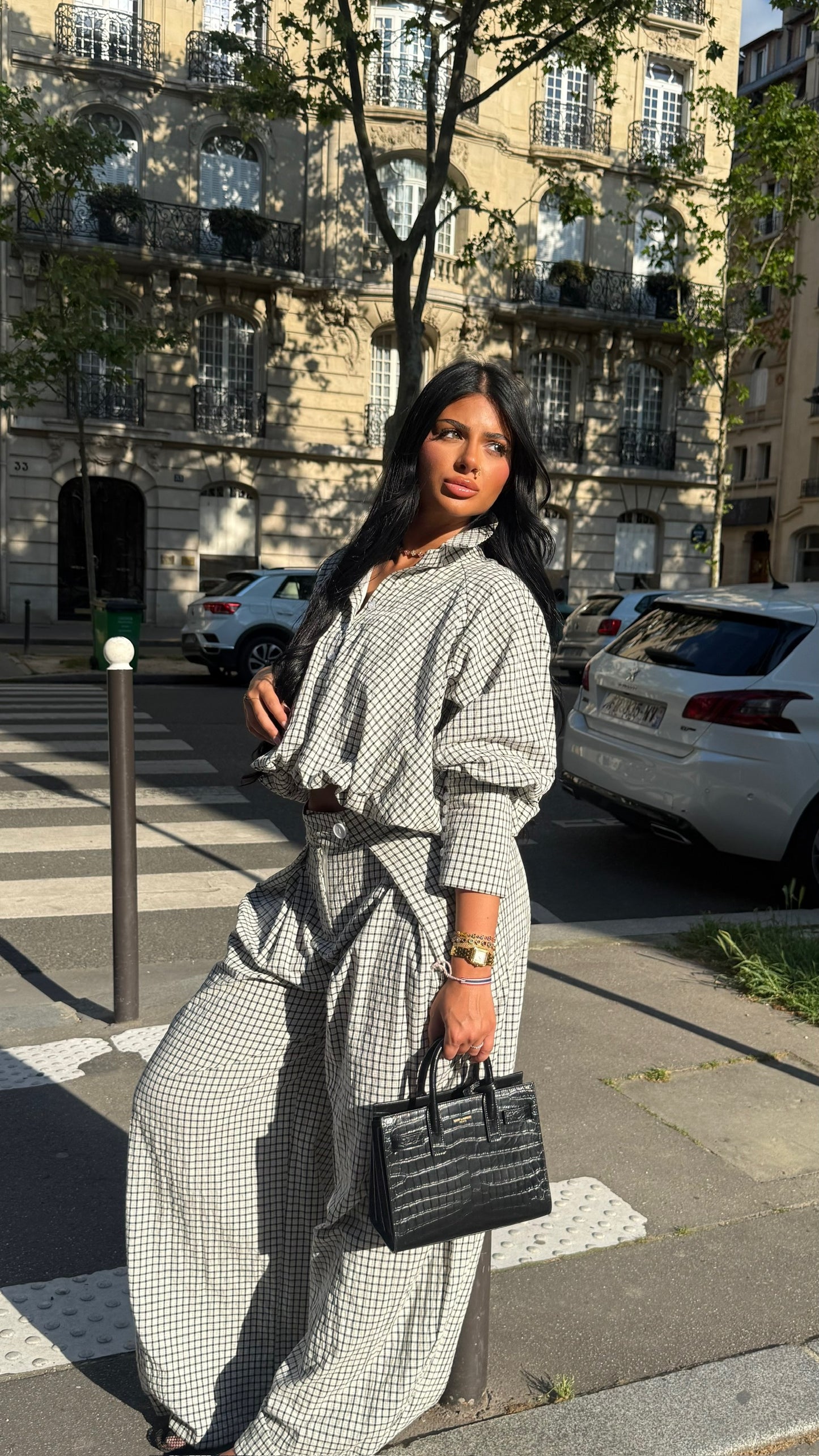 Ensemble pantalon coupe asymétrique