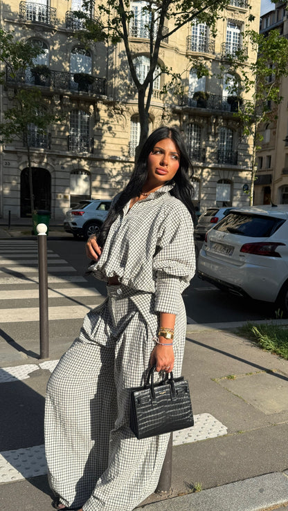 Ensemble pantalon coupe asymétrique