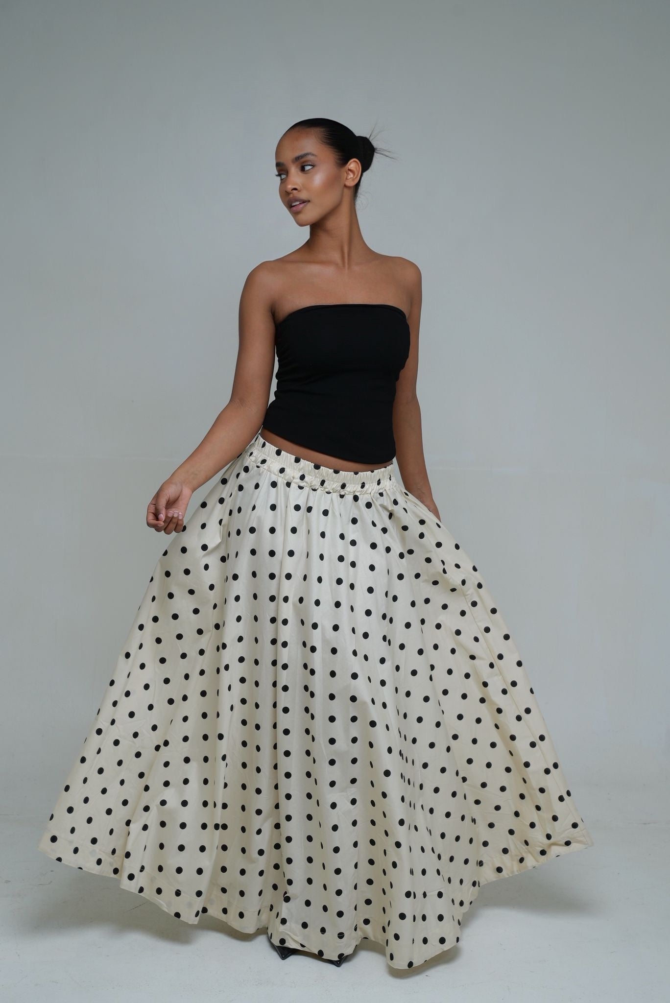 Jupe à pois [ Beige]