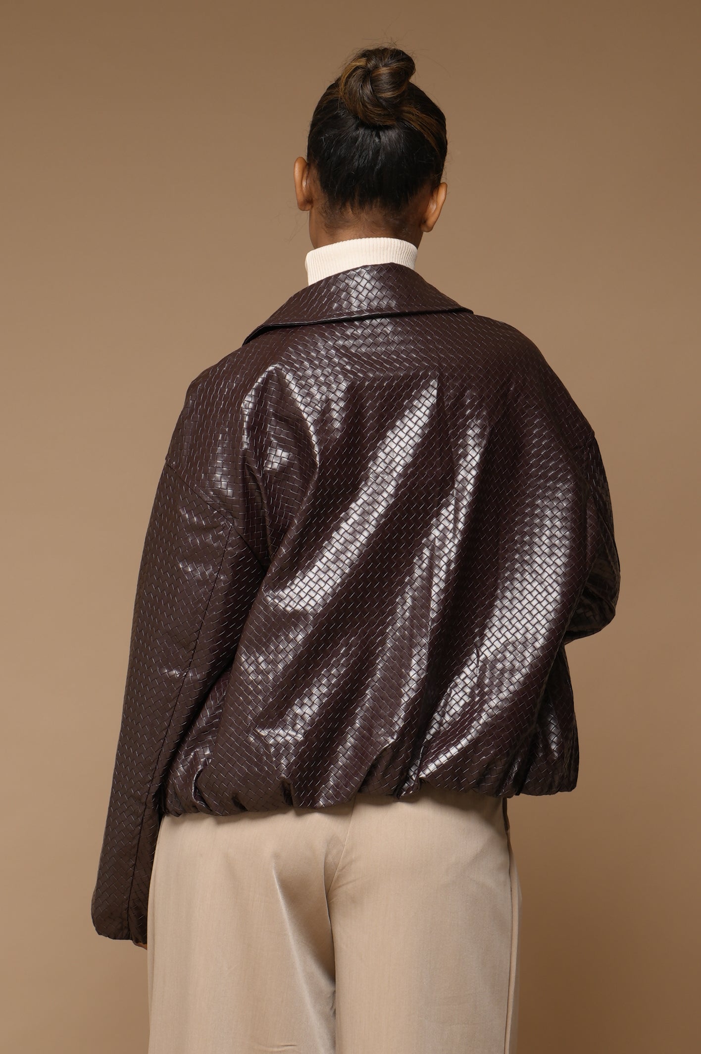 Blouson tressé[ Bordeau]