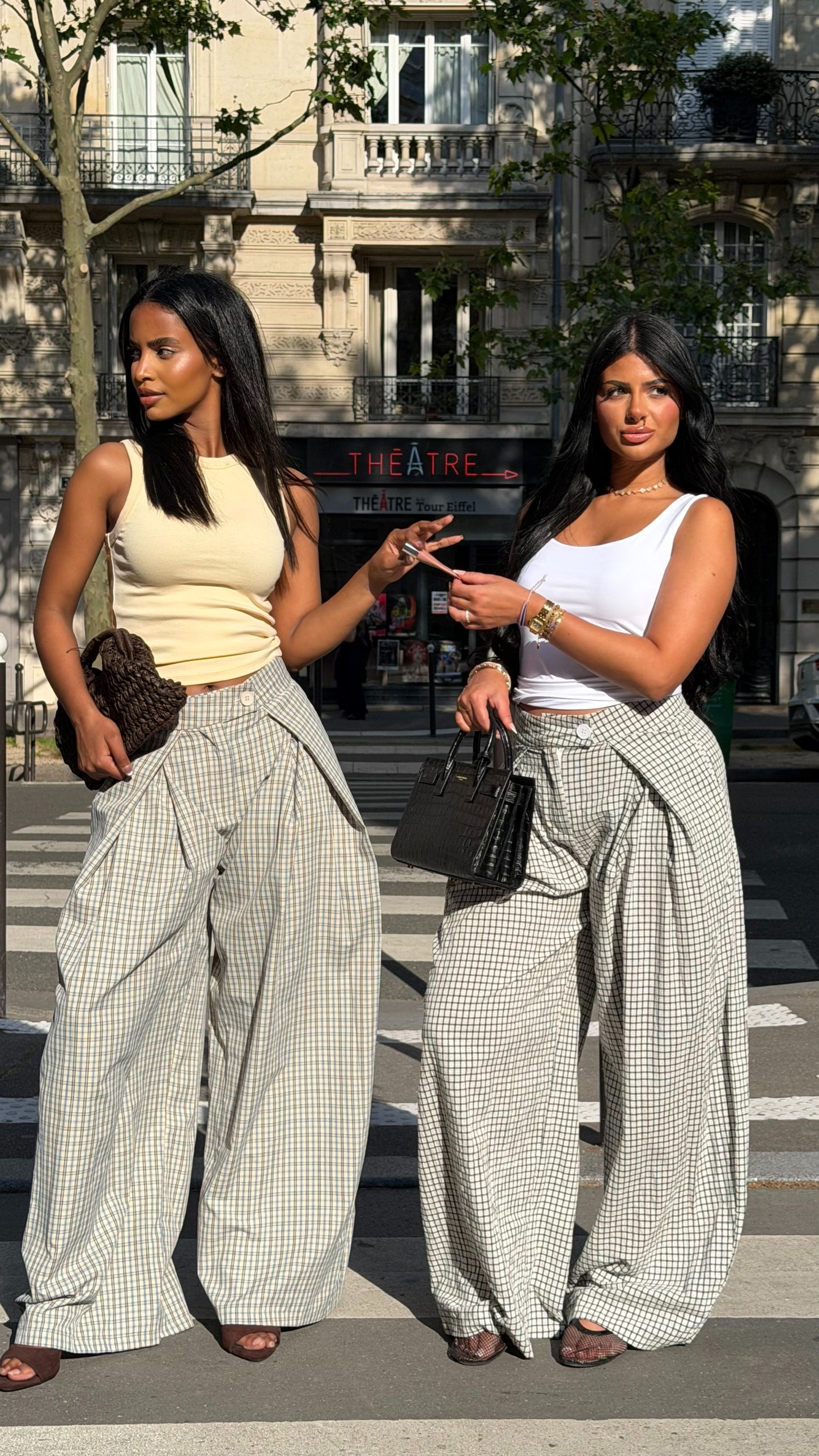 Pantalon coupe large [ Bleu]