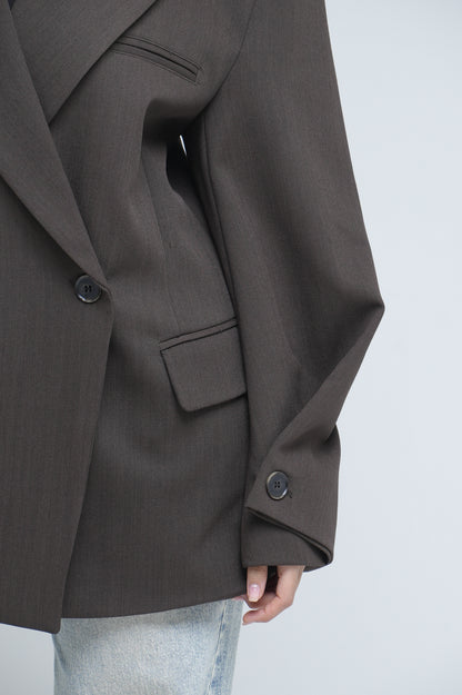 Blazer asymétrique [ Marron]233