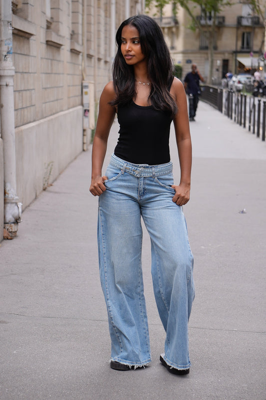 Jean out side
