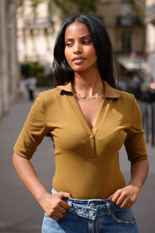 Body à col [Moutarde]