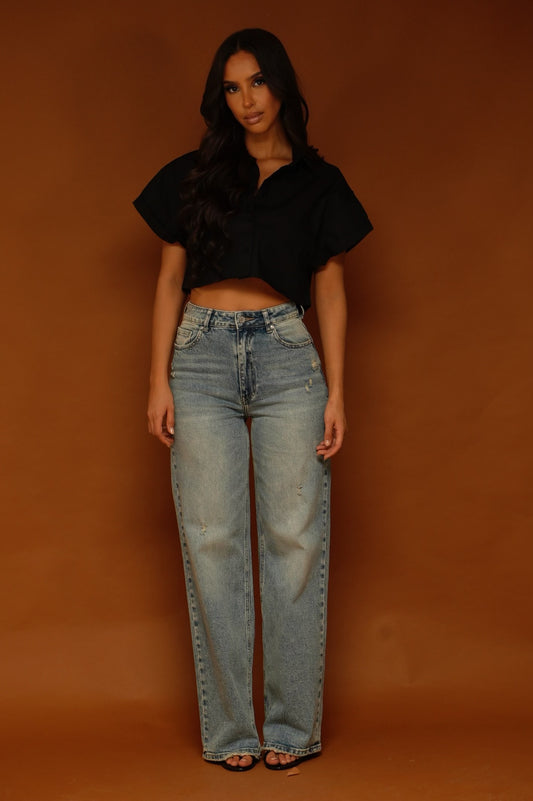 Chemise noir coupé