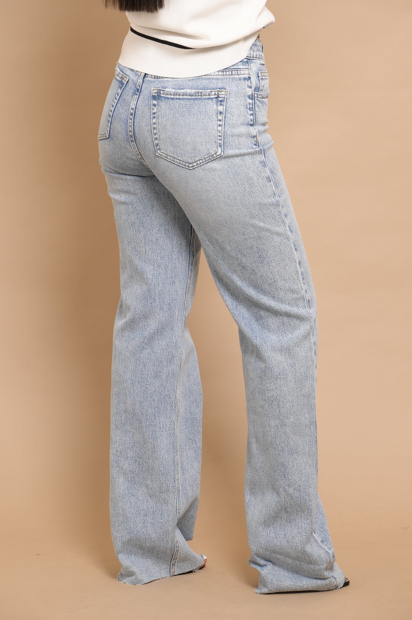 JEAN BLEU  CLAIR PAILLETÉ [Z6754]