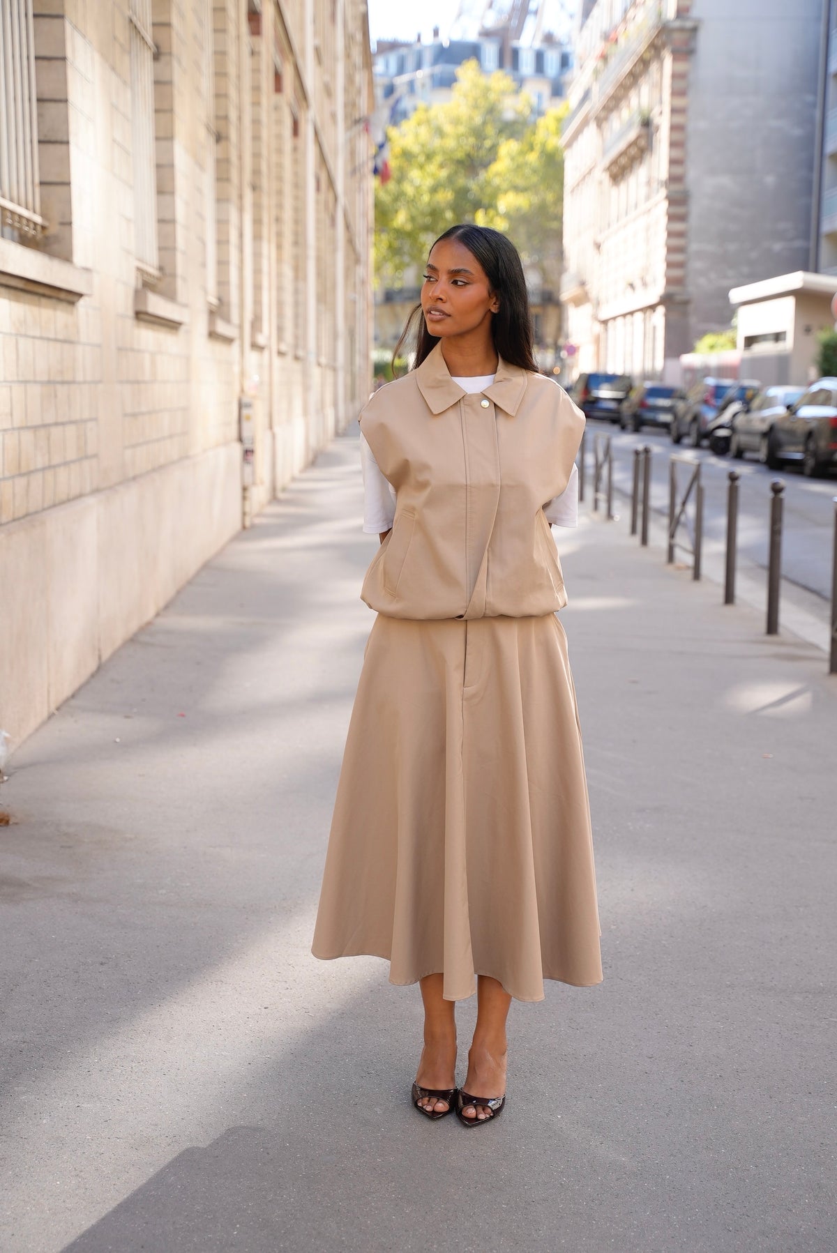 Gilet sans manche [ Beige]