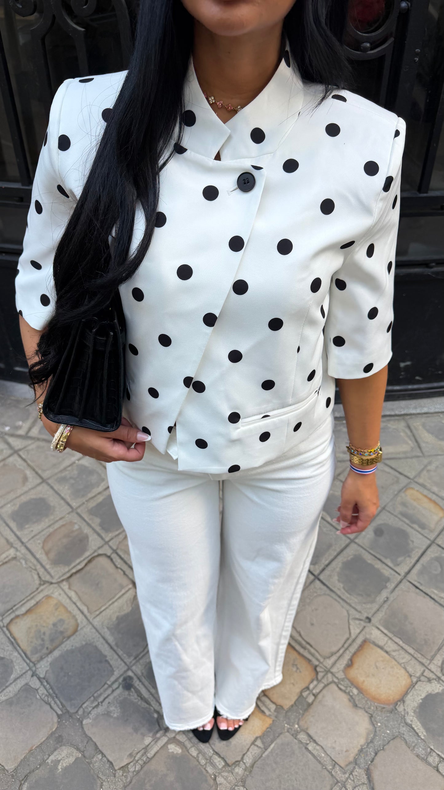 Veste courte à manches (à Pois)