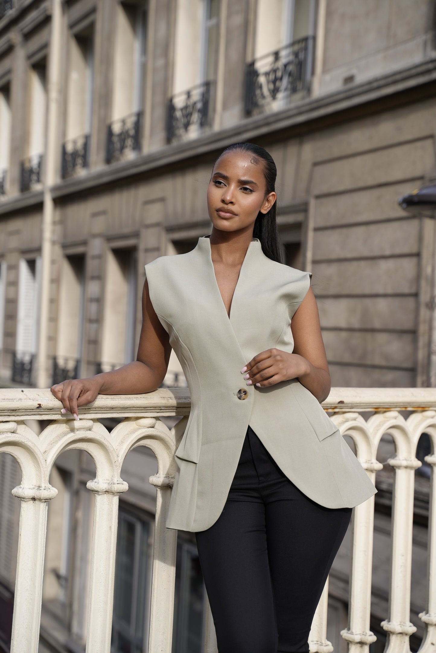 Blazer sans manche [Tilleul]