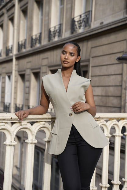 Blazer sans manche [Tilleul]