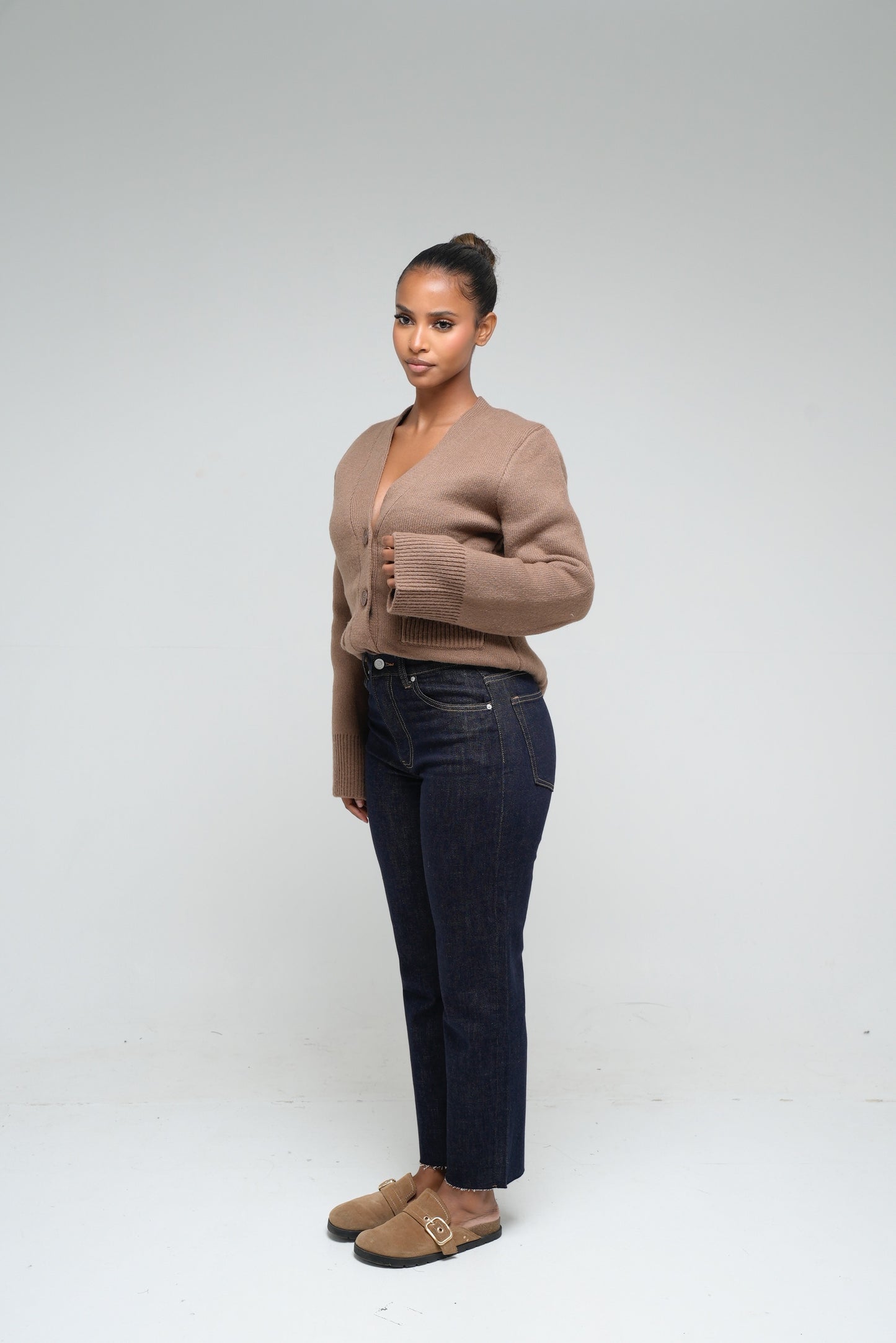 Jean mom fit [ Bleu brut]