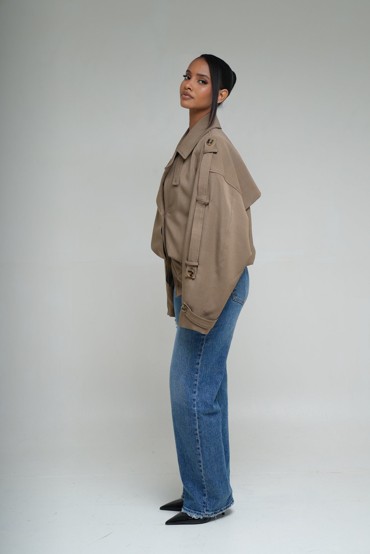 Veste asymétrique [ Camel]