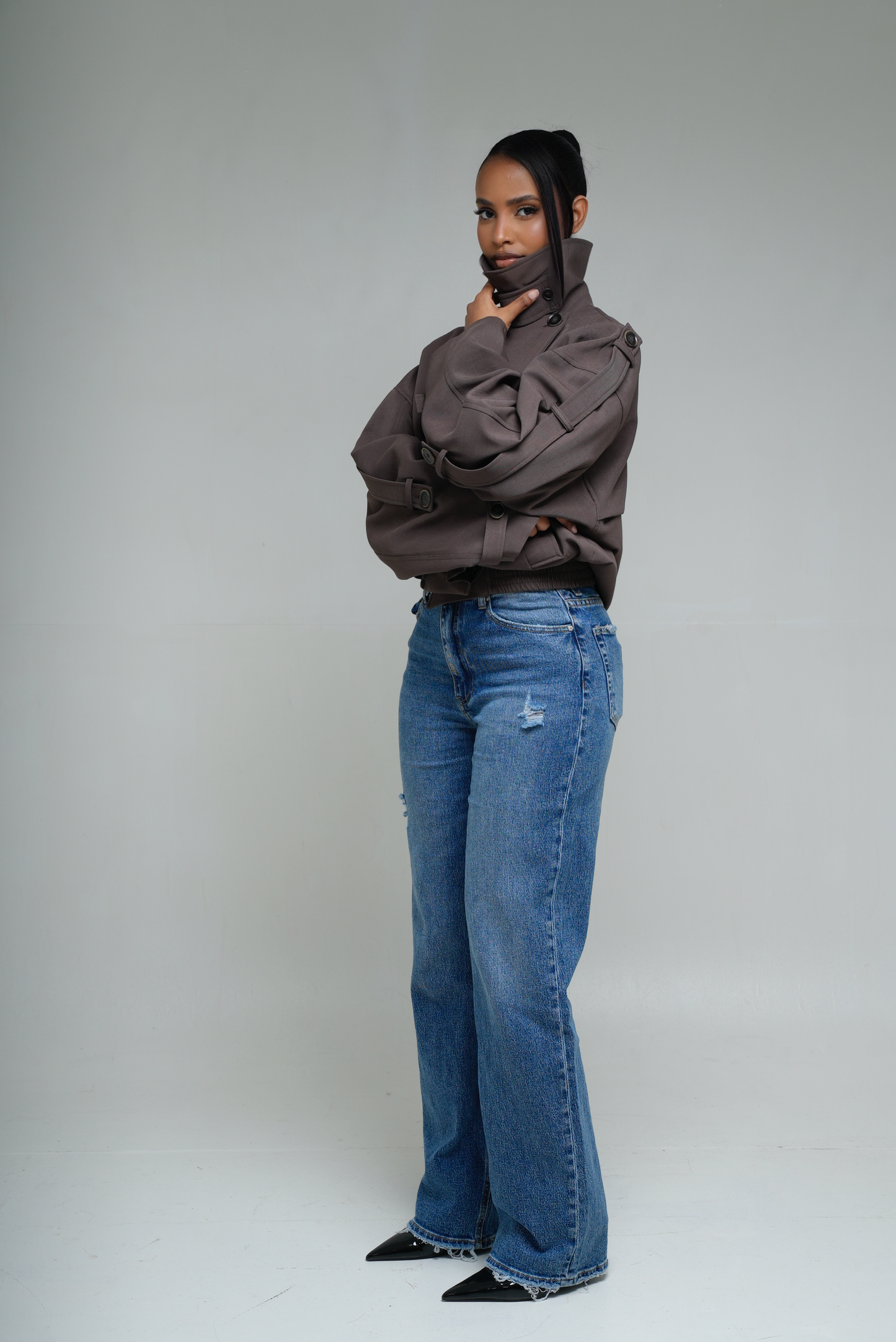 Jean coupe droite [Bleu moyen]
