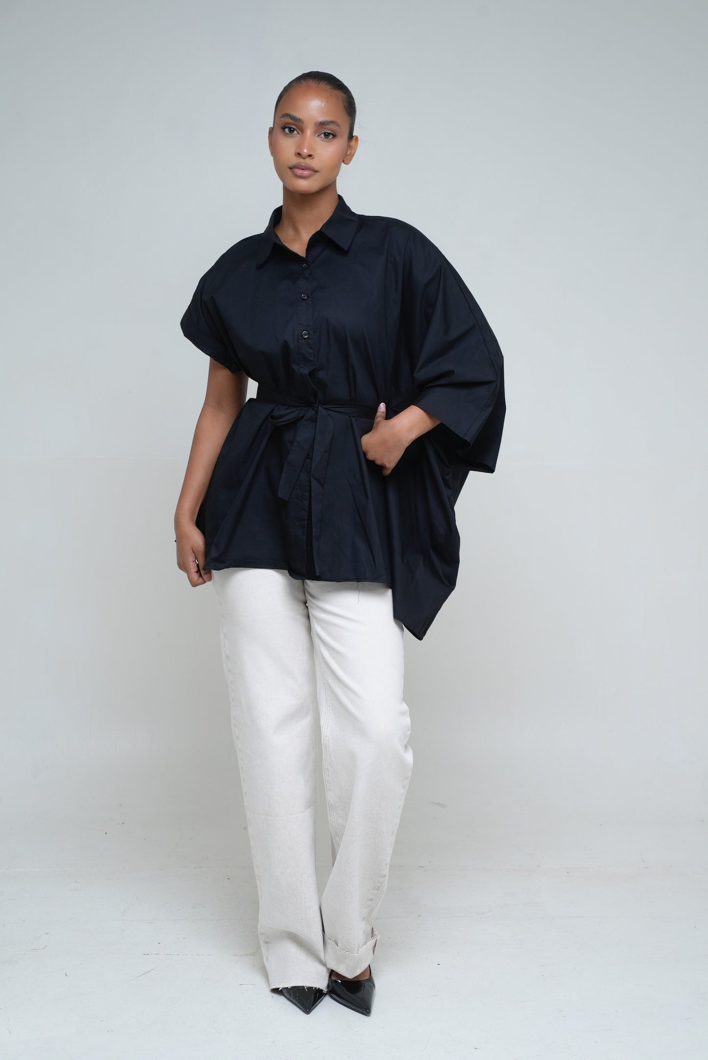 Chemise asymétrique [ Noir]