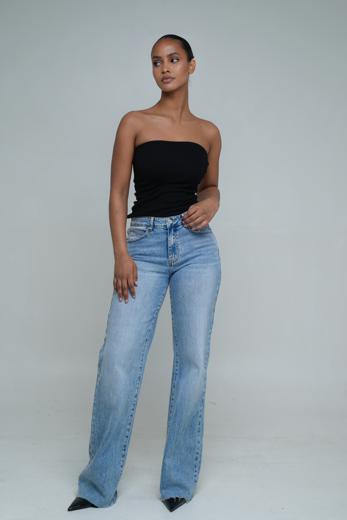Jean  Wide leg [ Bleu moyen ]