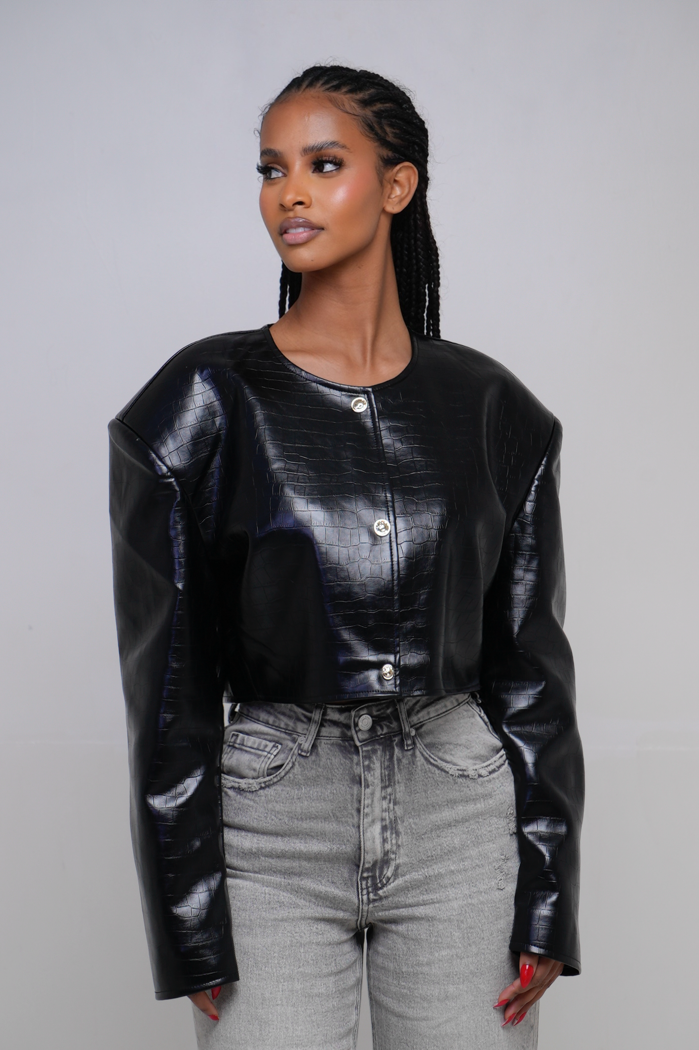 Veste courte similicuir