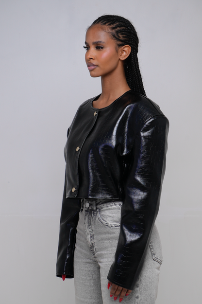 Veste courte similicuir