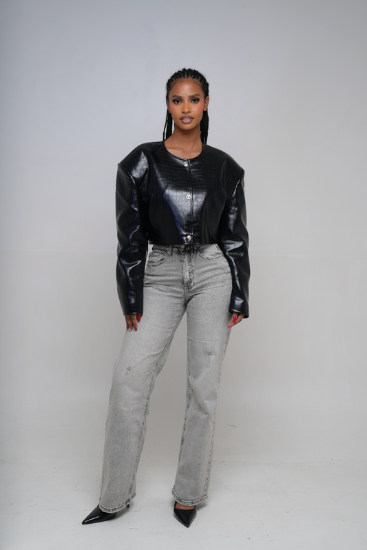 Veste courte similicuir