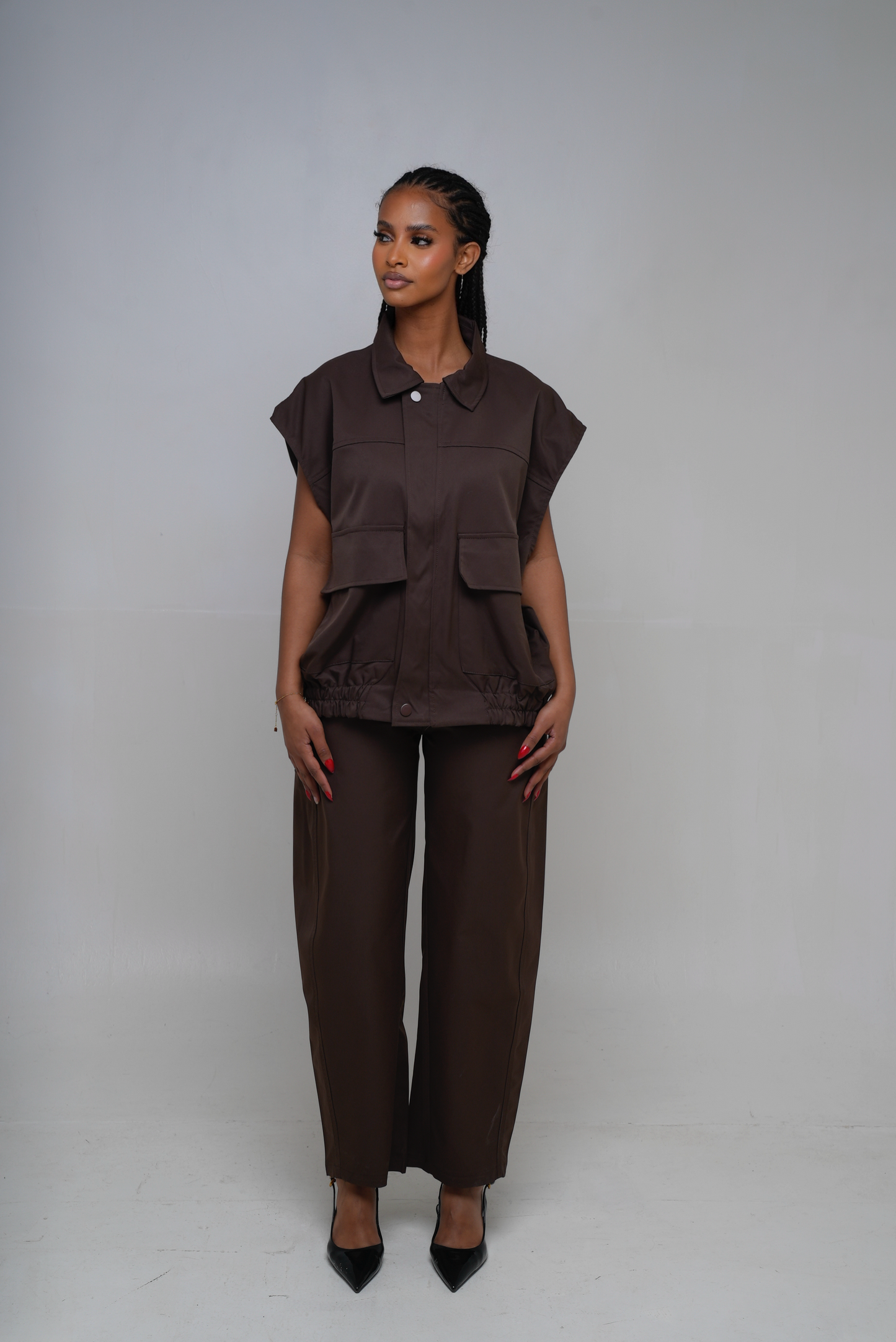 Gilet sans manche [ Marron]