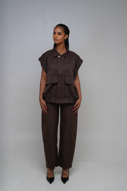 Gilet sans manche [ Marron]