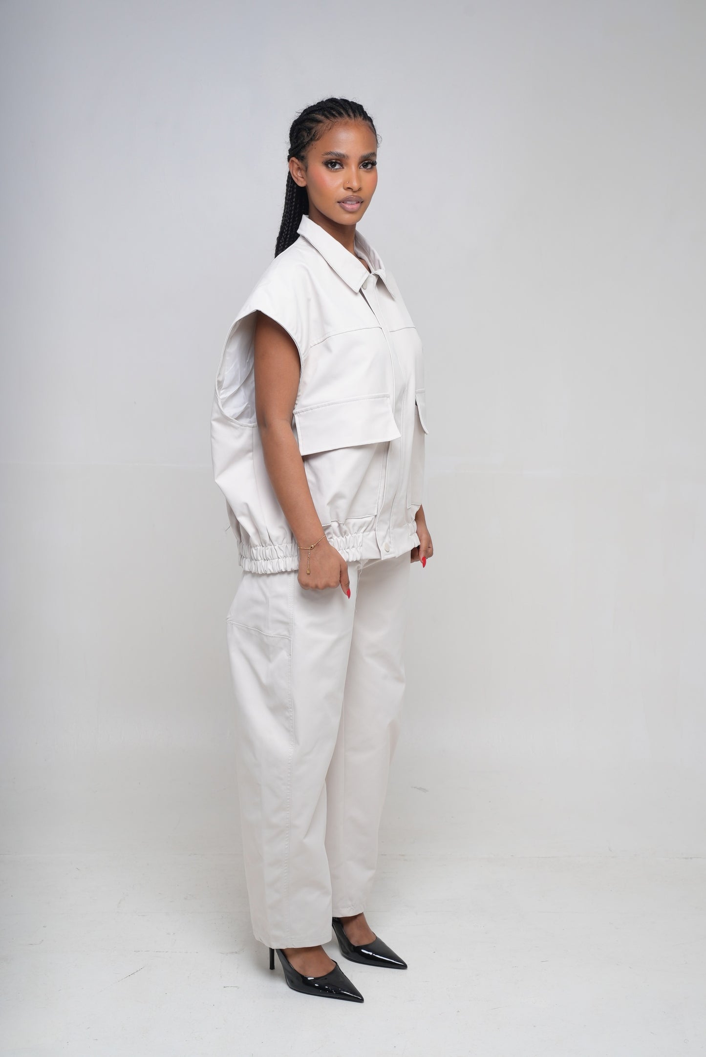 Gilet sans manche [ Beige clair]
