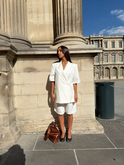BLAZER manches courtes [ Blanc]