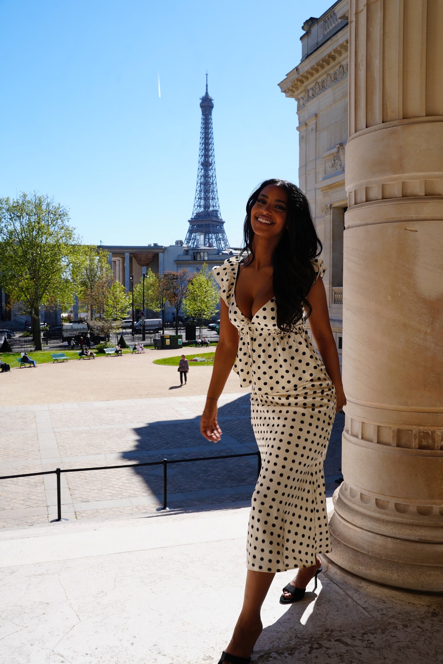 Ensemble à pois [ Beige ]